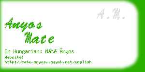 anyos mate business card
